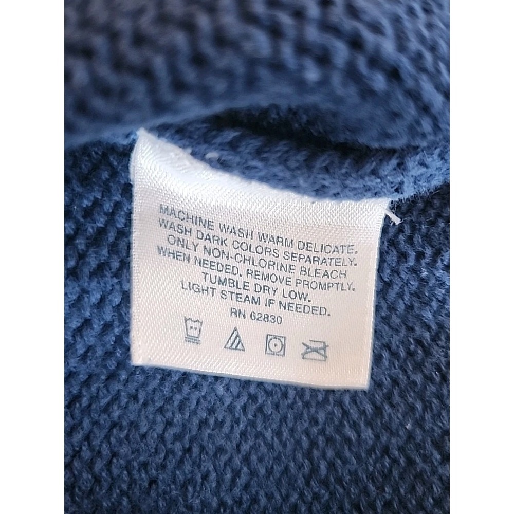 Lands End Toddler Boy Pullover Sweater Size 4T Blue V-Neck Cotton Preppy Coastal - Picture 7 of 8